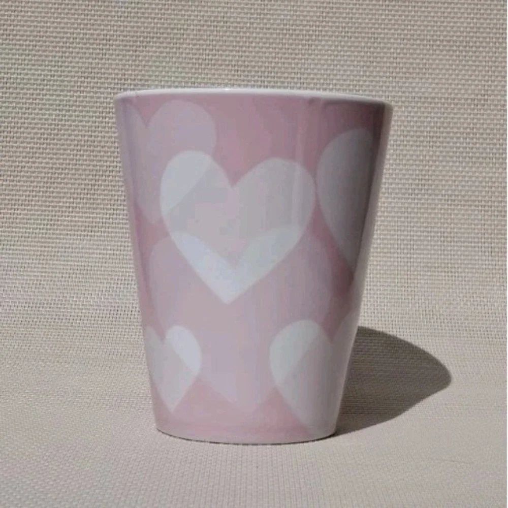 Starbucks Collectible Pink Heart Coffee Cup Mug  2014 Rare
